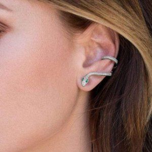 APM Monaco SINGLE SERPENT EAR CUFF - Silver